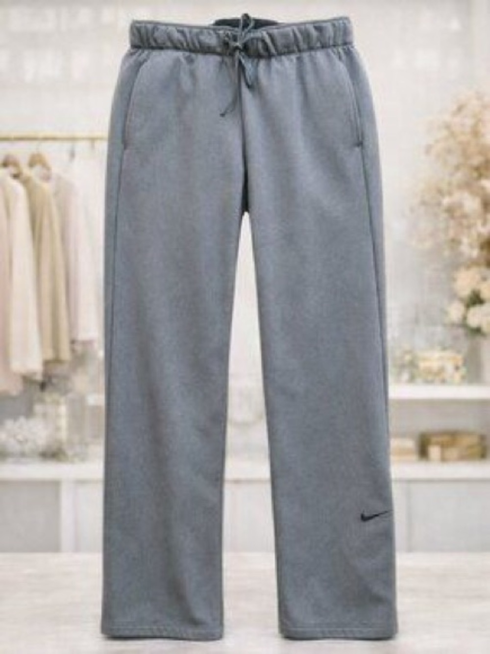 Nike Women’s Gray Wide-Leg Sweatpants
